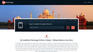 
                            12. Vodafone Recharge | Send Vodafone Top Up to Qatar at GoRecharge ...