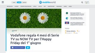 
                            9. Vodafone regala 4 mesi di Serie TV su NOW TV per l'Happy Friday del ...