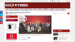
                            13. Vodafone rewards best retail achievers - Gulf Times