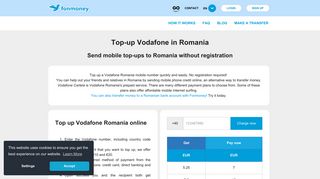 
                            12. Vodafone Romania online prepaid top-up | Fonmoney