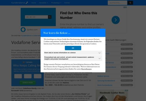 
                            7. VODAFONE Service - Kundendienst-info.de