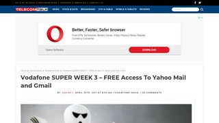 
                            9. Vodafone SUPER WEEK 3 – FREE Access To Yahoo Mail and Gmail ...