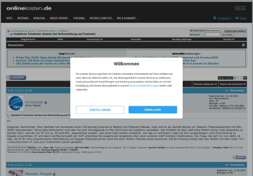
                            12. Vodafone Telefonie: Kosten bei Rufumleitung auf Festnetz ...