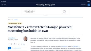 
                            6. Vodafone TV review: telco's Google-powered streaming box holds its ...