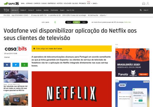 
                            10. Vodafone vai disponibilizar aplicação do Netflix aos seus clientes de ...