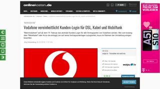 
                            8. Vodafone vereinheitlicht Kunden-Login für DSL, Kabel und Mobilfunk