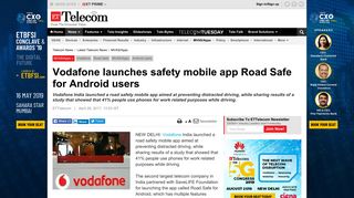 
                            5. Vodafone: Vodafone launches safety mobile app Road Safe for ...