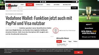
                            8. Vodafone Wallet: PayPal und Visa - COMPUTER BILD