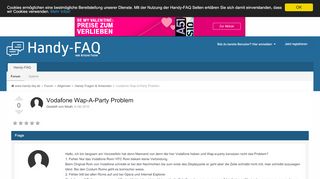 
                            10. Vodafone Wap-A-Party Problem - Handy Fragen & Antworten