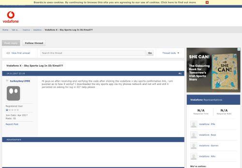 
                            8. Vodafone X - Sky Sports Log In ID/Email?? - Boards.ie