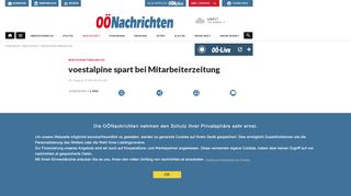 
                            6. voestalpine spart bei Mitarbeiterzeitung | Nachrichten.at