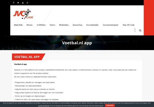 
                            7. Voetbal.nl app - Voetbalvereniging JVC Cuijk