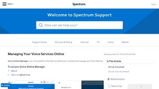 
                            13. Voice Online Manager - Spectrum.net