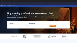 
                            2. VoiceBunny: Professional voice over services and voice actors