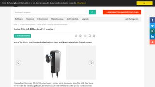 
                            13. VoiceClip 604 Bluetooth-Headset - IT-Sales Germany GmbH ...