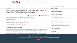 
                            9. Voicemail Fernabfrage mit Pegasus Mail / Mercury Mail Transport - Swyx