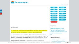 
                            2. Voila mail | Se connecter