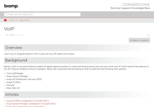 
                            3. VoIP - Biamp Systems - Cornerstone, Biamp's online technical support ...