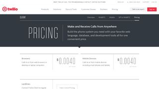 
                            10. VoIP Pricing for Web Communications - Twilio