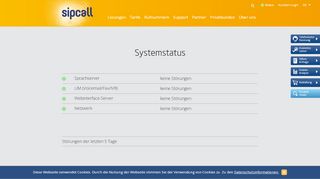 
                            5. VoIP-Telefonie von sipcall: Systemstatus