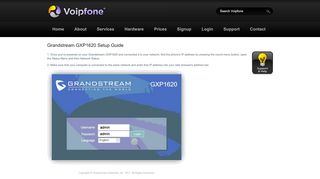 
                            6. Voipfone - Grandstream GXP1620 Setup Guide