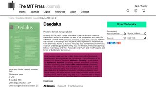 
                            11. Vol 136, No 2 | Daedalus | | MIT Press Journals