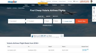 
                            8. Volaris Airlines Flights, Airline Tickets & Deals - CheapOair