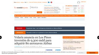 
                            10. Volaris anuncia en Los Pinos inversión de 9,300 mdd para adquirir 80 ...