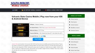 
                            13. Volcanic Slots Casino Mobile | Play now from your iOS & Android Device