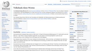 
                            6. Volksbank Alzey-Worms – Wikipedia