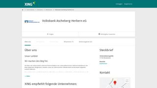 
                            10. Volksbank Ascheberg-Herbern eG als Arbeitgeber | XING Unternehmen