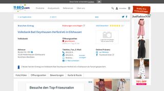 
                            6. ▷ Volksbank Bad Oeynhausen-Herford eG in Eilshausen | Tel. (05223 ...