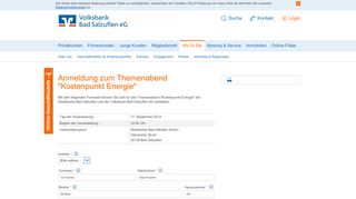 
                            12. Volksbank Bad Salzuflen eG Anmeldung Themenabend ...