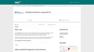 
                            10. Volksbank Beckum-Lippstadt eG als Arbeitgeber | XING Unternehmen