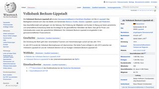
                            8. Volksbank Beckum-Lippstadt – Wikipedia