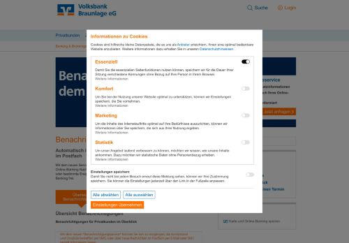 
                            7. Volksbank Braunlage eG / Harz Online-Banking Benachrichtigung