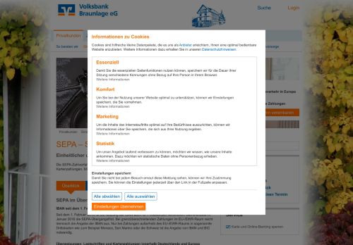 
                            8. Volksbank Braunlage eG / Harz SEPA Privatkunden