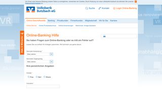 
                            3. Volksbank Butzbach eG Online-Banking Hilfe