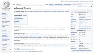 
                            5. Volksbank Demmin – Wikipedia