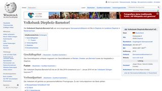 
                            6. Volksbank Diepholz-Barnstorf – Wikipedia