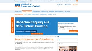
                            6. Volksbank eG Bremerhaven-Cuxland Online-Banking Benachrichtigung