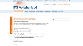 
                            3. Volksbank eG Online-Banking freischalten