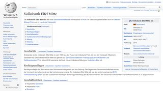 
                            12. Volksbank Eifel Mitte – Wikipedia