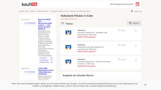 
                            11. Volksbank Filialen in Calw - Adressen, Öffnungszeiten & Geldautomaten