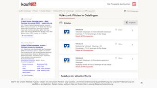 
                            11. Volksbank Filialen in Geislingen - Adressen, Öffnungszeiten ... - kaufDA