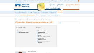 
                            7. Volksbank Haaren eG Ansprechpartnersuche