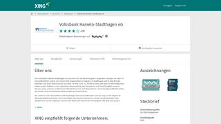 
                            12. Volksbank Hameln-Stadthagen eG als Arbeitgeber | XING ...