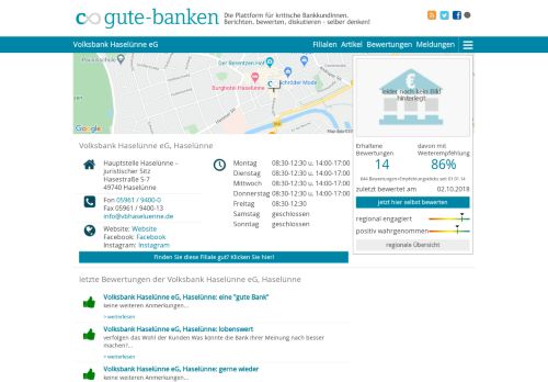 
                            8. Volksbank Haselünne eG: Bewertungen, Öffnungszeiten, Artikel ...