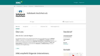 
                            11. Volksbank Hochrhein eG als Arbeitgeber | XING Unternehmen