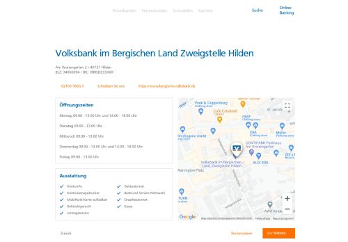 
                            5. Volksbank im Bergischen Land Zweigstelle Hilden,Am Kronengarten 2 ...